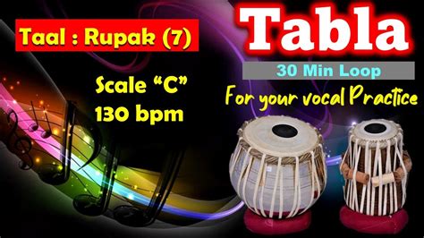 Tabla Loops For Vocal Practice Rupak Taal 7 Matras Tanpura