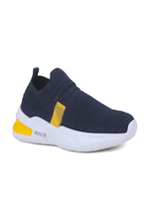 Buy Asian Men Navy Blue Woven Design Slip On Sneakers Casual Shoes For Men 18779116 Myntra