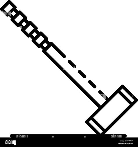 Mallet Croquet Icon Outline Style Stock Vector Image And Art Alamy