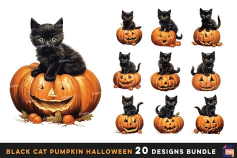 Black Cat Pumpkin Halloween Graphic By Jijopero · Creative Fabrica