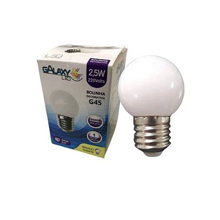 L Mpada Bulbo Bivolt G Led Bolinha Branco Quente Galaxy Benluz