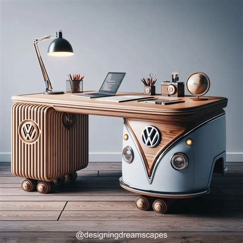 Volkswagen Inspired Desk Drive Your Workstation Style Forward