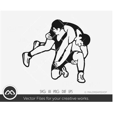 Wrestling SVG silhouette 10 - wrestling svg, wrestler svg, w - Inspire ...