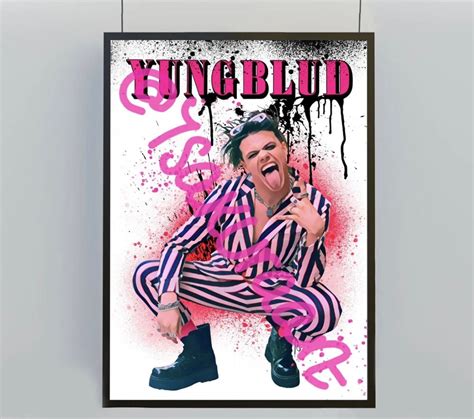 Yungblud Inspired Art Print Dom Harrison Inspired Poster Black Hearts