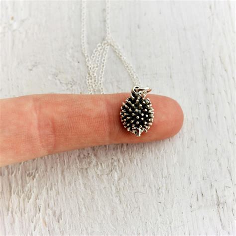 Hedgehog Necklace Hedgehog Charm Necklace Sterling Silver Etsy