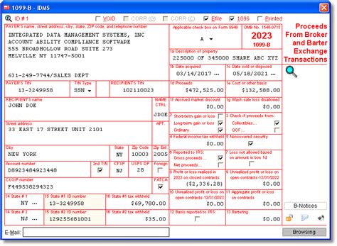 1099-B Software to Create, Print & E-File IRS Form 1099-B