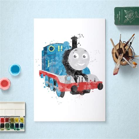 Thomas The Tank Engine Poster Watercolour Art Printable Instant