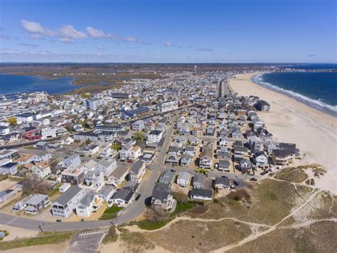 Hampton Beach Aerial View Nh Usa Stock Image Image Of House Boulevard 270478989