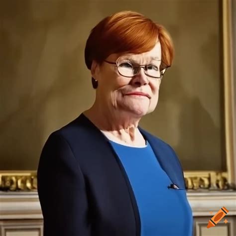 Full Body Photo Of Finnish Presiden Tarja Halonen During Her Presidenct