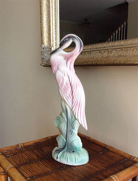 Beautiful Vintage Tall Pink Flamingo Figurine With Manufacturing