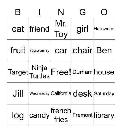 Proper Nouns Bingo Card Descubra Todos Os Benef Cios Do Site De