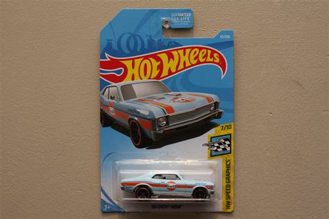 Hot Wheels 2019 HW Speed Graphics 68 Chevy Nova Gulf Blue
