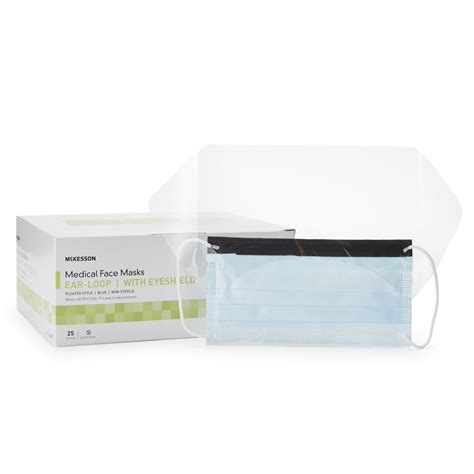 McKesson Procedure Mask with Eye Shield • PHARMAQUIPT