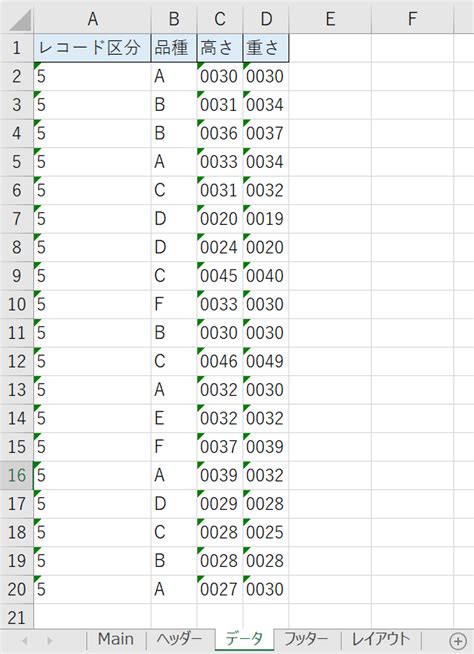 【excel Vba】固定長ファイル分割ツール え〜のう