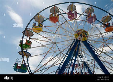 Ferris Wheel Funfair Fun Fair Ride Amusement Park Ride Blue Sky Skies