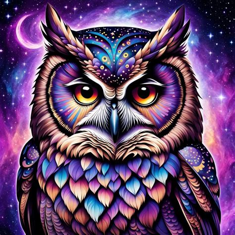 Cosmic Owl Ai Generated Artwork Nightcafe Creator