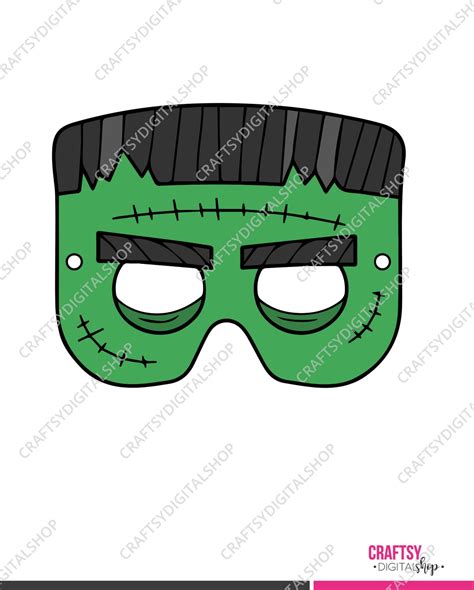 Frankenstein Monster Mask Template Ready To Print Etsy