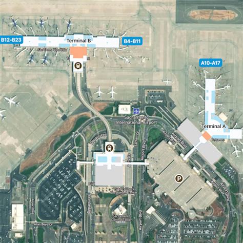 Sacramento Airport Map Guide To Smfs Terminals