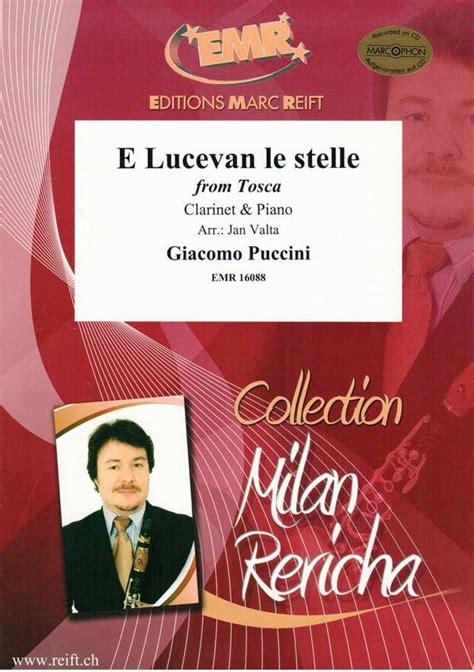 E Lucevan Le Stelle By Giacomo Puccini Sheet Music For Clarinet