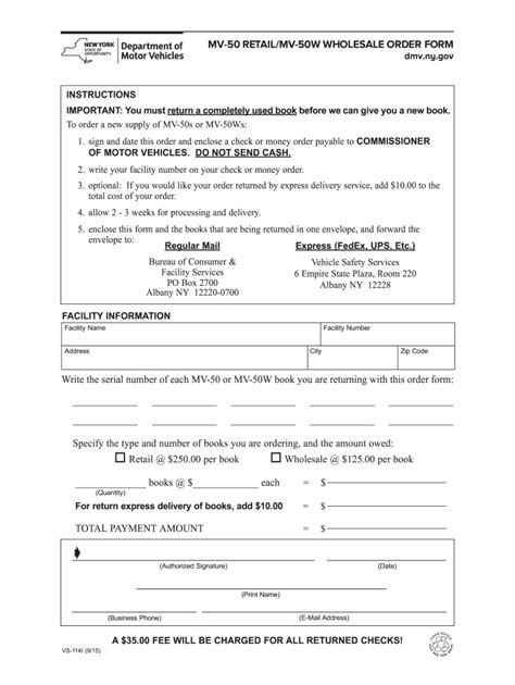 Nys Dmv Bill Of Sale Form Mv 50 Fill Out And Sign Online Dochub