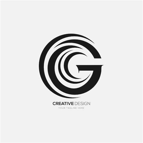 Premium Vector Modern Circle Shape Letter C G Elegant Style Logo