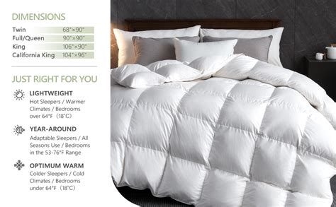 Rosuba Luxury Goose Down Comforter King Size All Season Goose Feather Down