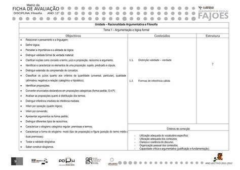 Pdf Matriz Da Ficha De Avalia O Dokumen Tips