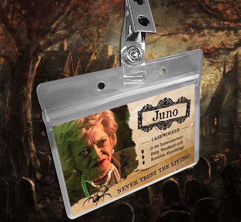 Beetlejuice Juno The Caseworker Name Badge Id Card