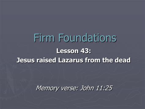 Lesson 43 Jesus Raised Lazarus From The Dead