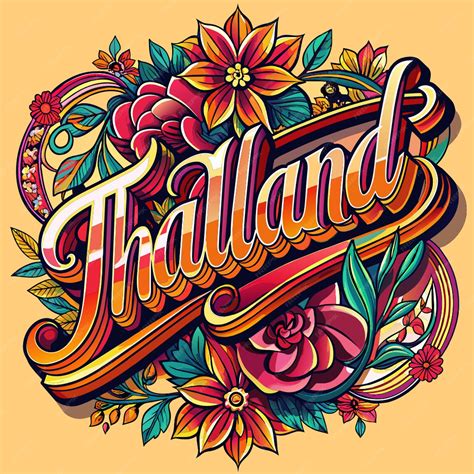 Chicano font thailand vector illustration | Premium AI-generated vector