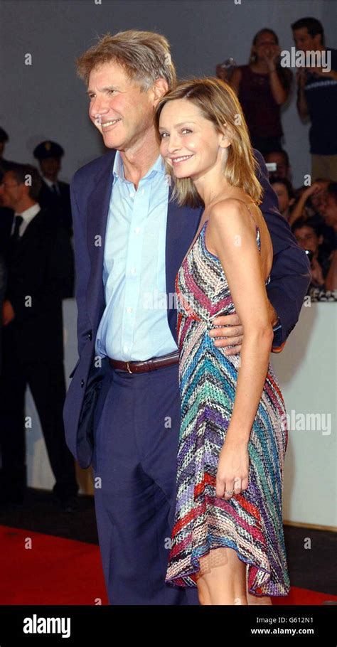 Actor Harrison Ford And His Girlfriend Calista Flockhart Arrive At The