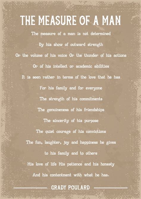 The measure of a man poem - gaswfirst