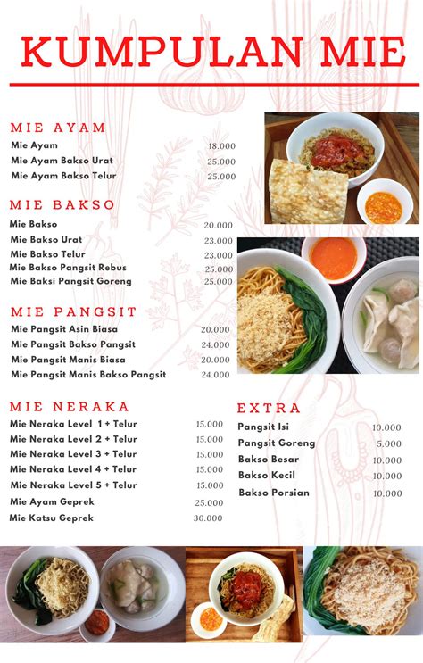 Carta Del Restaurante Warung Makan Padang