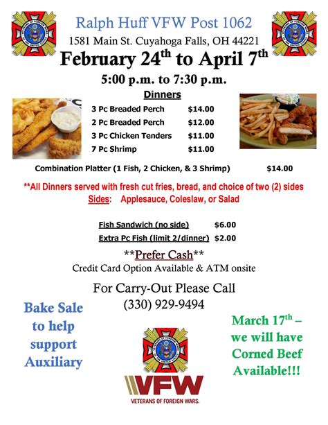 Vfw Post Lenten Fish Fry