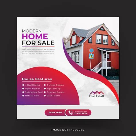 Premium Vector Real Estate Social Media Post Template Design