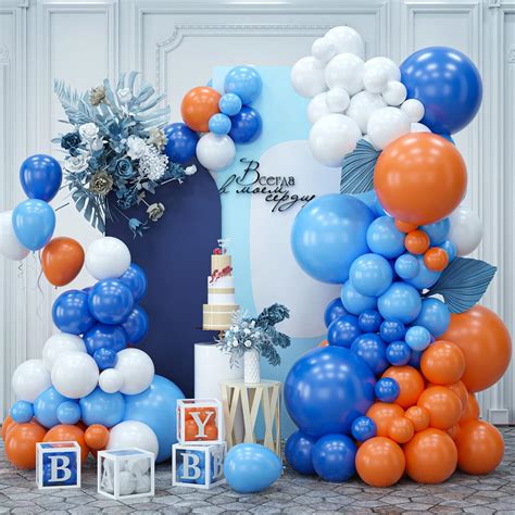 Kit De Guirnalda De Globos Azules Kit De Arco De Globos Azules Y