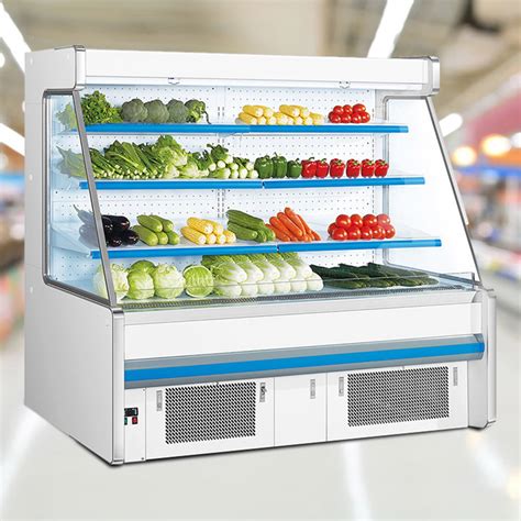 Grocery Store Plug In Multideck Open Air Curtain Display Fridge For