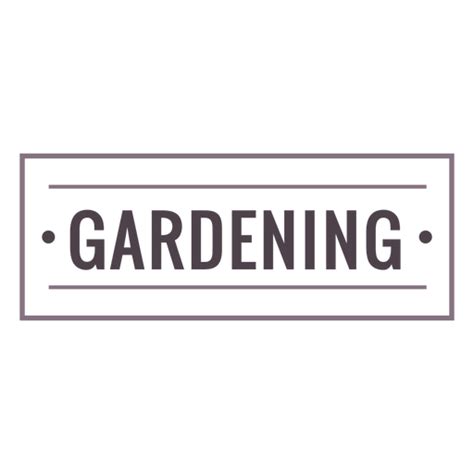 Gardening Label Stroke Png And Svg Design For T Shirts