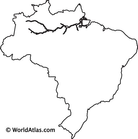 Brazil Map Outline Printable