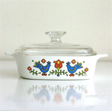 Reserved Listing Vintage Corning Ware Blue Bird Casserole Etsy