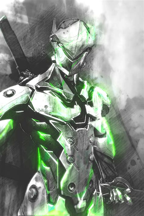 Genji Overwatch Wallpaper Phone 640x960 Wallpaper