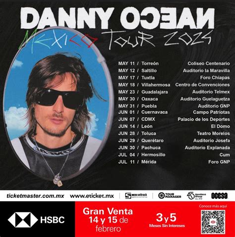 Danny Ocean Anuncia Gira Por M Xico Cu Ndo Ser La Preventa Y Qu