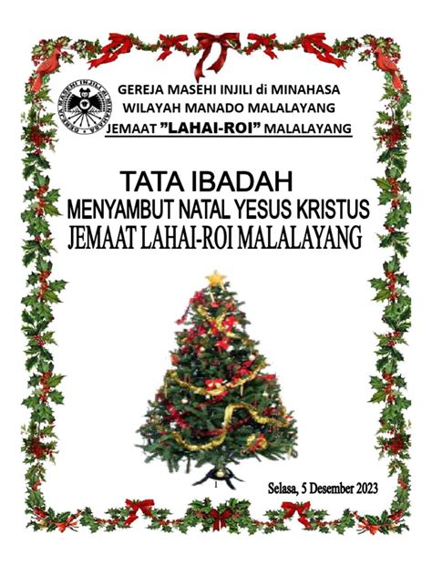 Tata Ibadah Natal Jemaat Gmim 2023 Pdf