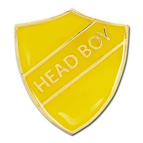 Head Boy Shield Badge By School Badges Uk