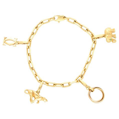 Cartier Vintage Yellow Gold Charm Bracelet At 1stdibs Cartier Charms Cartier Charm Bracelet