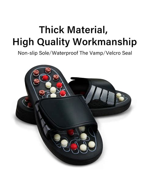 1pc Feet Massage Slippers Foot Reflexology Acupuncture Therapy Massager Walk Stone Shoes