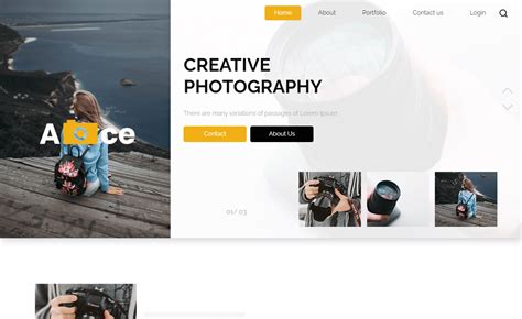 Ace Free Bootstrap 4 HTML5 Photography Website Template