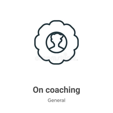 On Coaching Outline Vector Icon Thin Line Black On Coaching Icon Flat Vector Simple Element