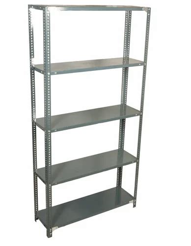 Free Standing Rack Silver Slotted Angles Racks For Supermarket 50 Kg