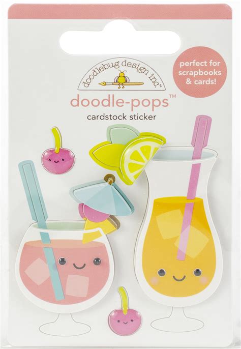 Doodlebug Doodle Pops 3D Stickers Fruit Punch 842715058675